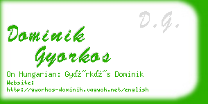 dominik gyorkos business card